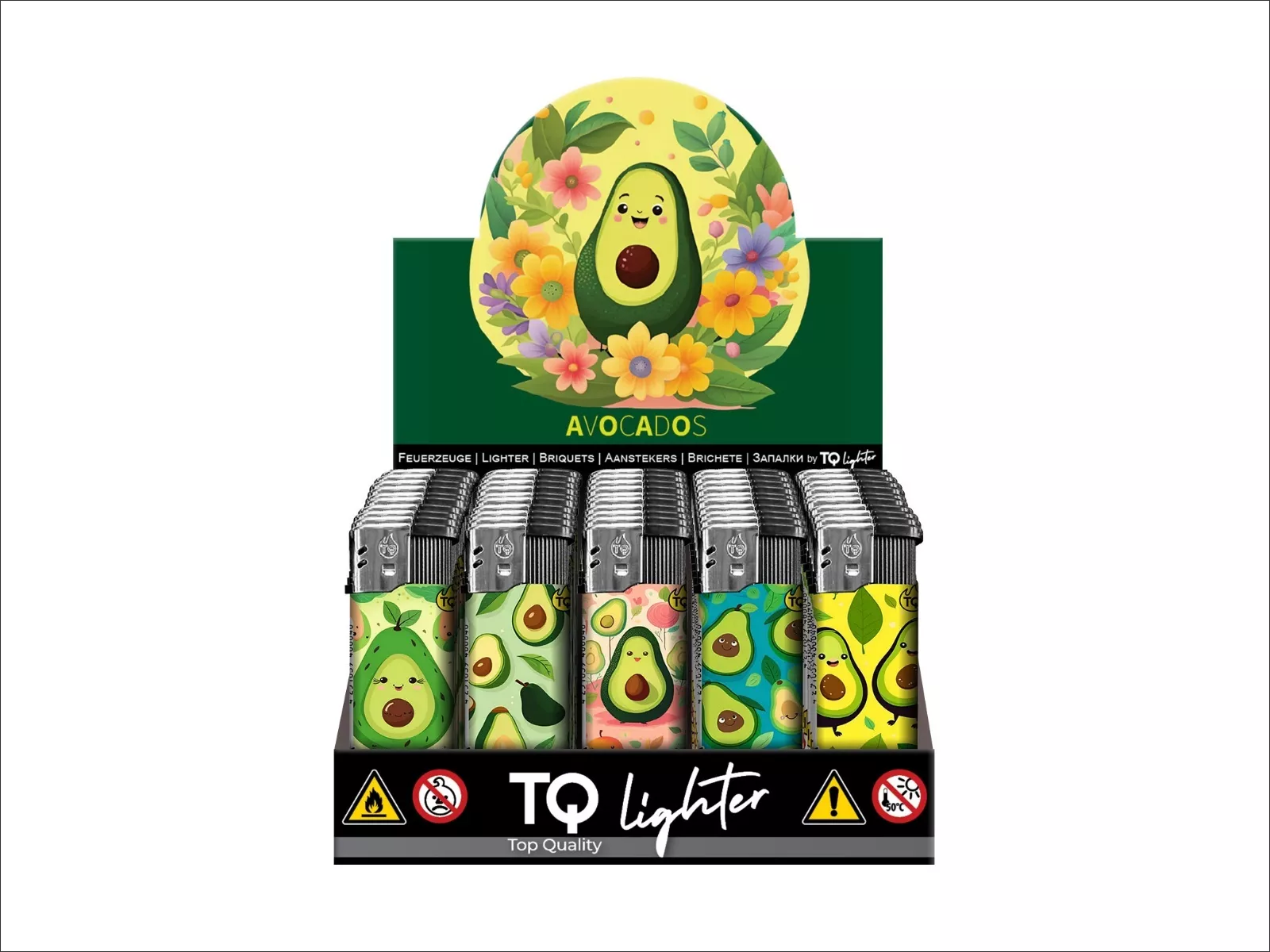Feuerzeug Elektronik, AVOCADOS 50er Disp.