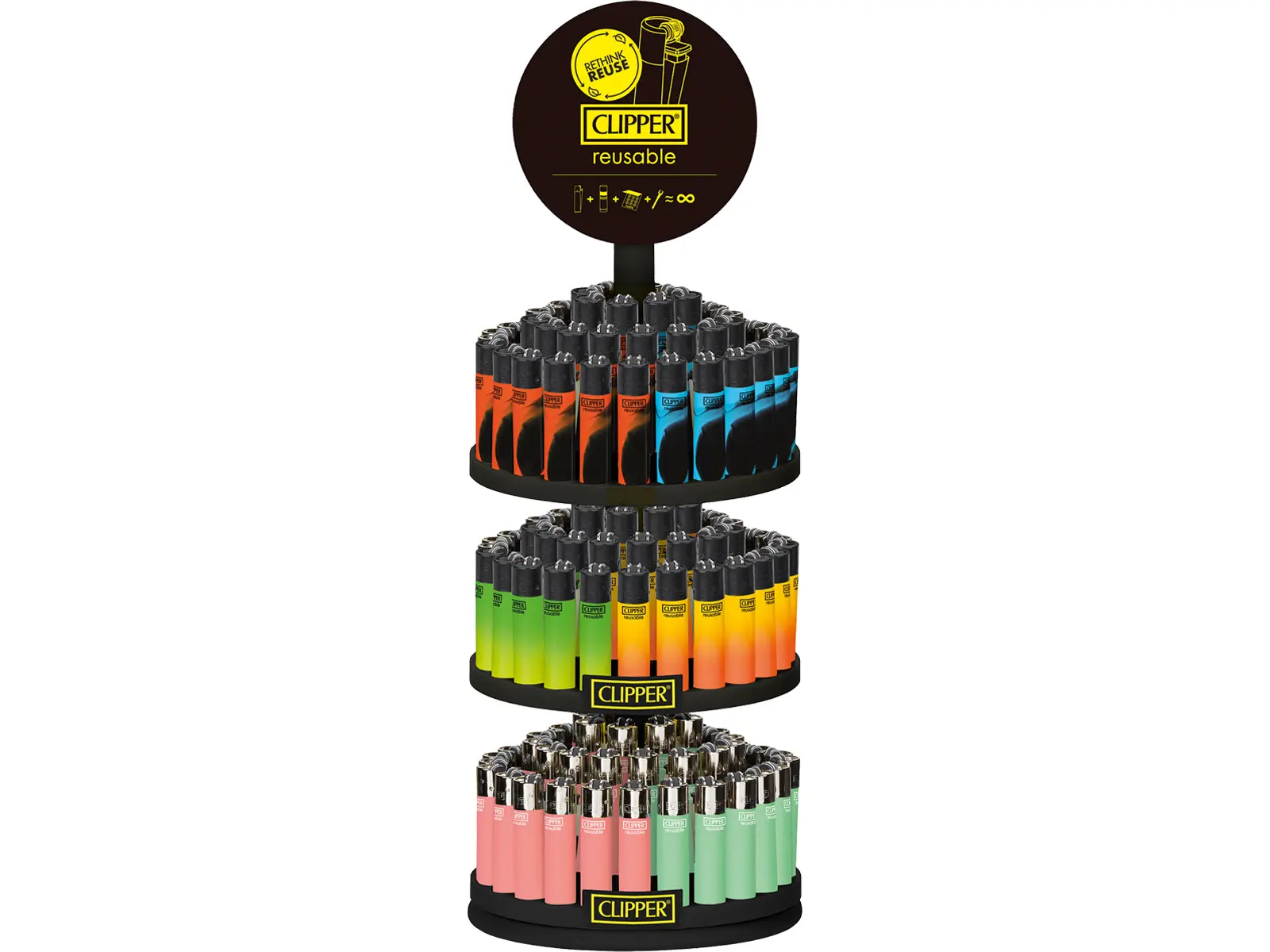 Feuerzeuge CLIPPER Micro Colors, Disp. x144